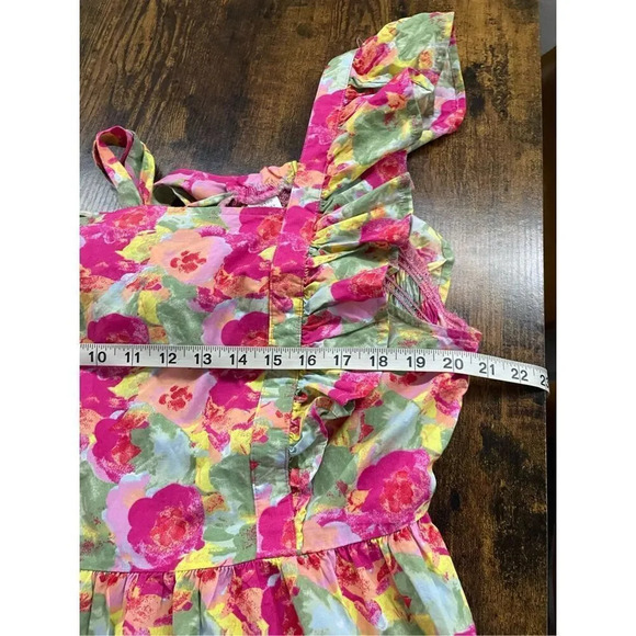 Peyton & Parker Short Sleeve Ruffled Sleeve Floral Midi Dress Size XL - Picture 5 of 15